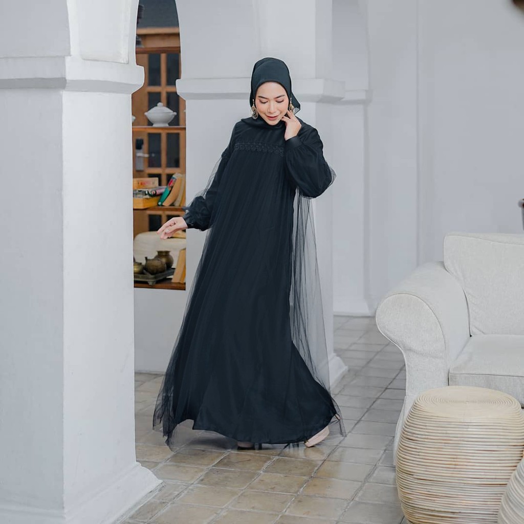 ZOYYA Dress Pesta Tille Renda / Long Dress Brukat / Dress Muslim / Dress Kondangan