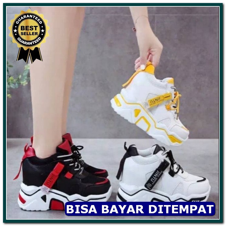 Sepatu Ket Kets Cats Wanita Cewe Cewek Remaja Dewasa Import Murah BO962 Sepatu  Jintu - Putih, 37