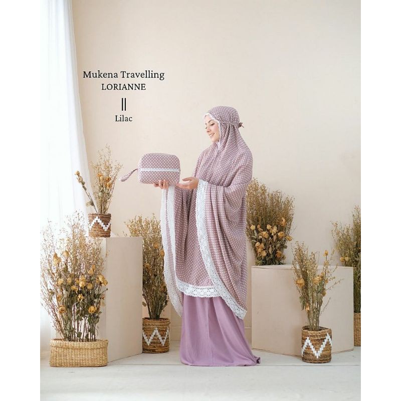 MUKENA DEWASA TRAVELLING MOTIF LORIANNE