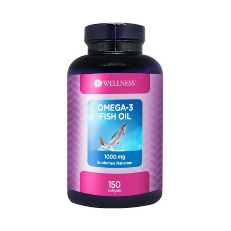 WELLNESS OMEGA 3 FISH OIL 1000 MG ISI 75 150 375 SOFTGEL SERVING BUY 1 GET 1 FREE BUY 1 GET 2 SINGLE BPOM