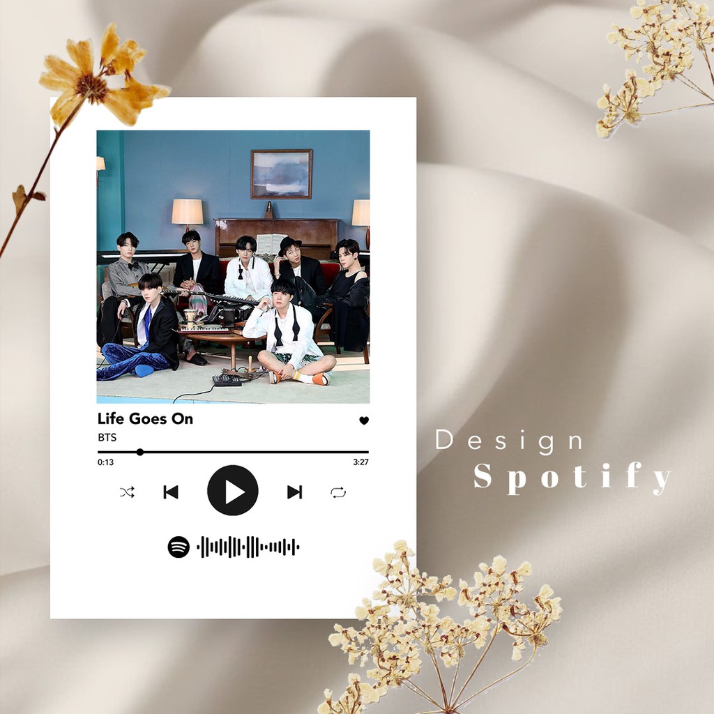 DISC% Custom Acrylic Spotify Art + Stand Kayu LED Premium