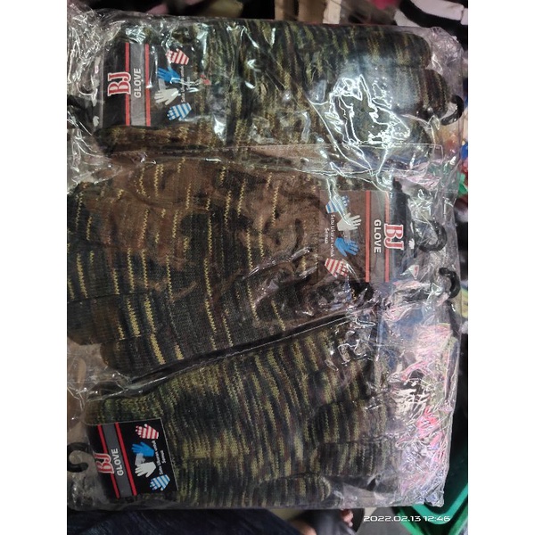 sarung tangan rajut motif rajah gelap lusinan isi 12 pcs