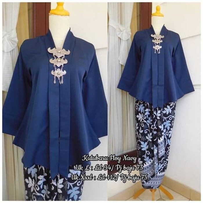 SETELAN KEBAYA WANITA MODEL FLOY NAVY DAN WARNA LAIN