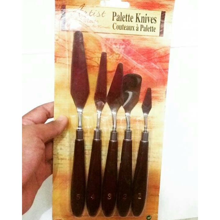 Palatte knives / spatula kecil / spatula ukir / painting palatte knives / pisau palet set 5