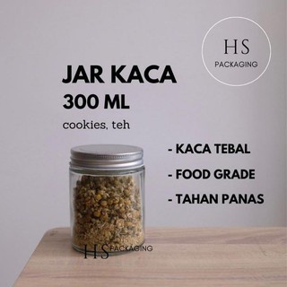 300ml TOPLES KACA / JAR KACA / GLASS JAR 300 ml / jar kue / jar peach gum / jar ice cream
