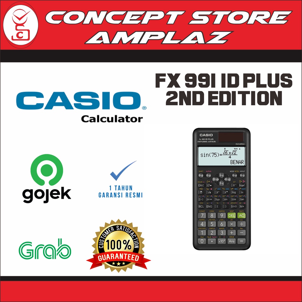 

CASIO FX-991 ID Plus 2nd Edition . Fx 991 ID Plus 2nd Edition Original dan Garansi Resmi