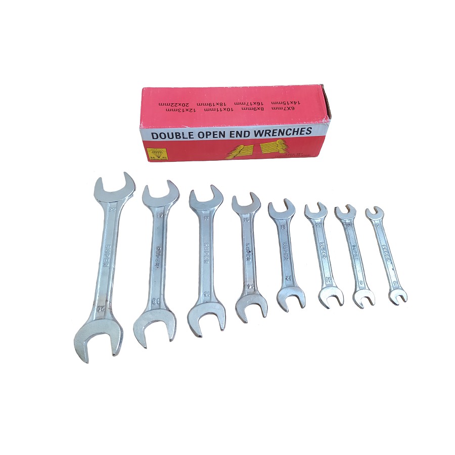 DIAMOND 8 PCS Kunci Pas Set 8 Pcs ( 6-22 ) mm Kunci Pas Pas Set 8Pcs - Open End Wrench / Diamond 6-22mm Kunci Pas Set 8 Pcs MULTIFUNGSI