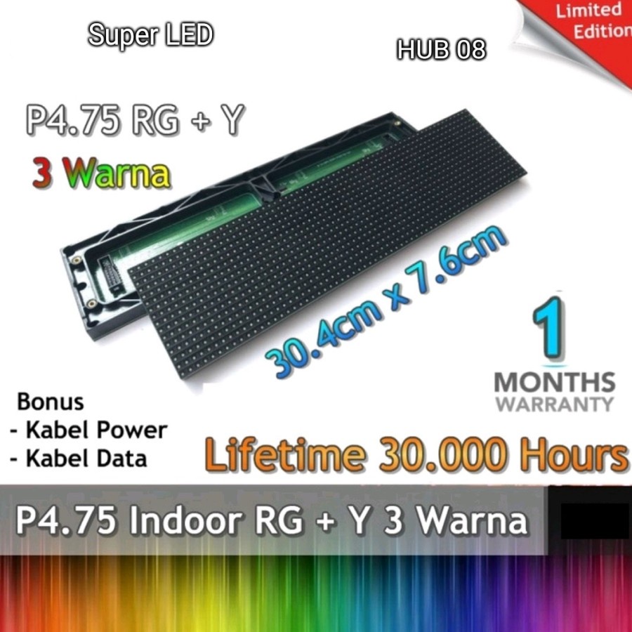 Modul LED Panel P4.75 Indoor RG 3 WARNA