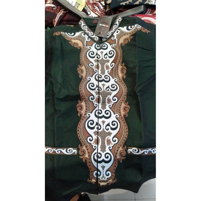 S135 baju koko bordir lengan pendek