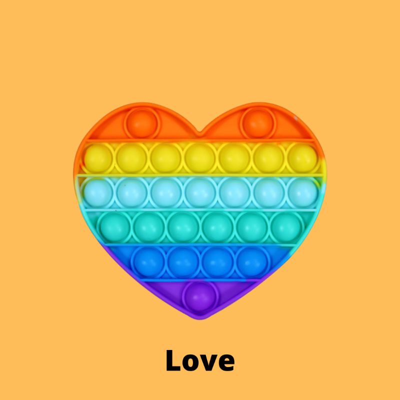 MAINAN EDUKASI POP IT POPIT RAINBOW-LOVE