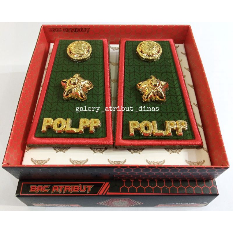 PANGKAT PDH POL PP GOLONGAN 3D LIS MERAH