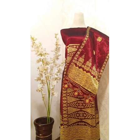 songket silungkang full kristal premium