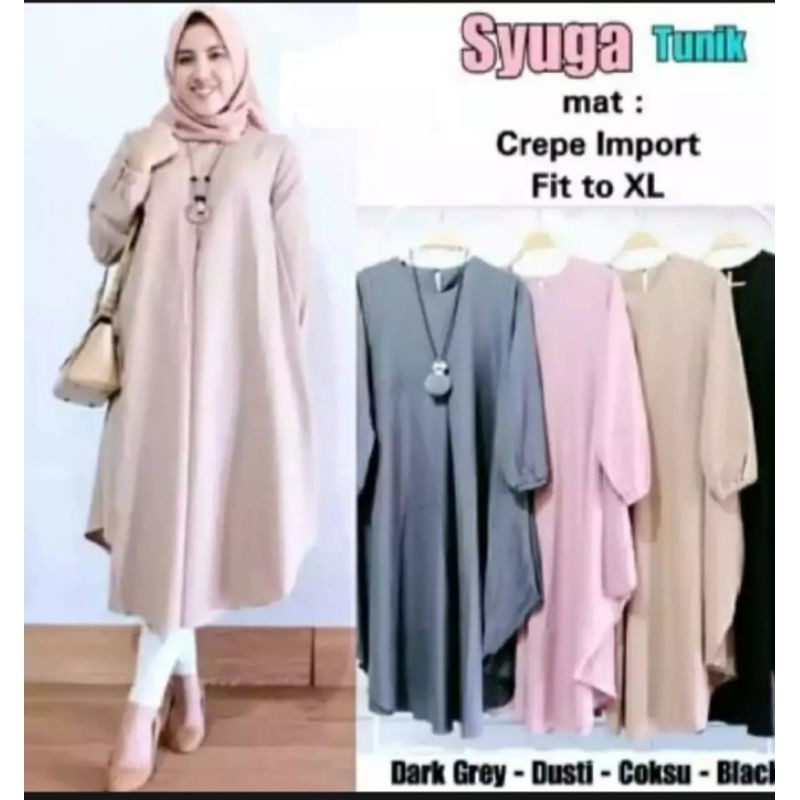 BEST SYUGA / TUNIK MURAH /PAKAIAN WANITA / BAJU MUSLIM /BAJU WANITA