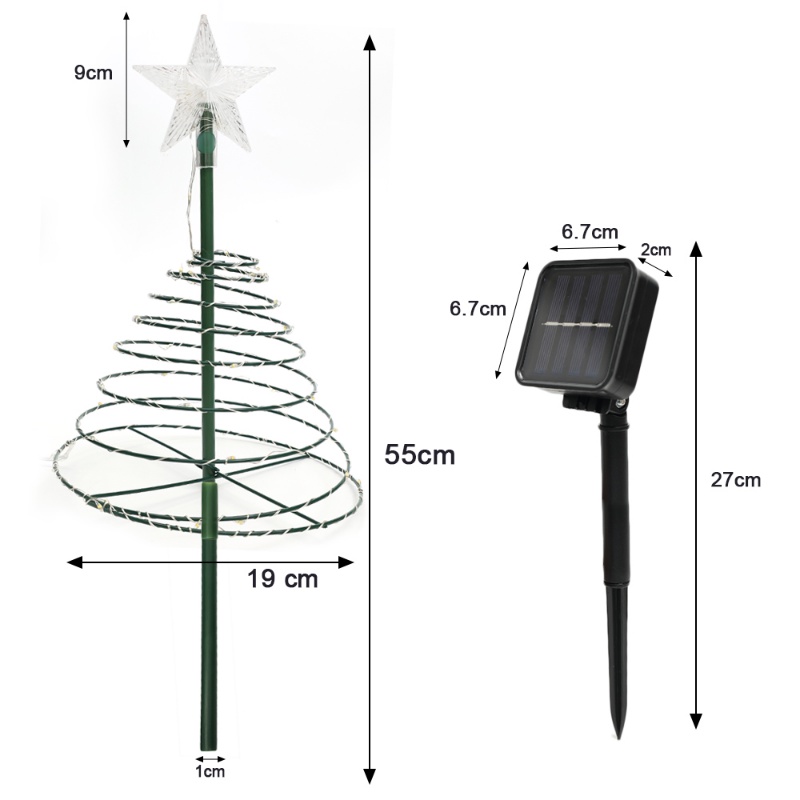 Lampu LED Tenaga Surya Tahan Air Untuk Dekorasi Pohon Natal