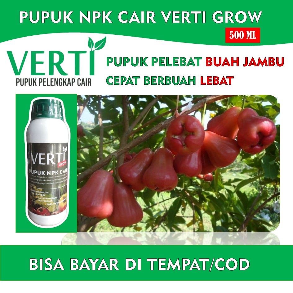 Pupuk Verti Grow Pupuk Cair Perangsang Buah Jambu Air Terbaik – Obat Cair Untuk Jambu Air - Pupuk Ta
