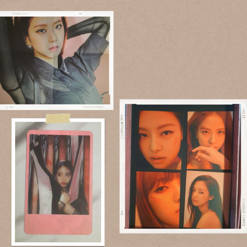 Photocard pc jisoo jennie lisa folded poster jisoo kill this love official pink version
