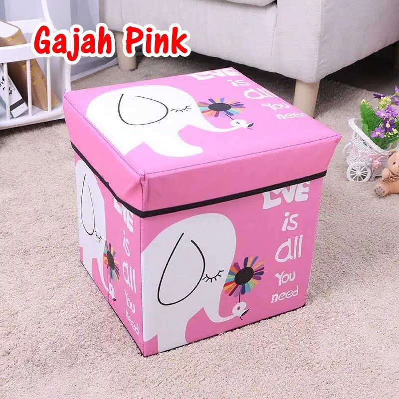 Animal storage box / Tempat mainan majalah dll / Kursi organizer