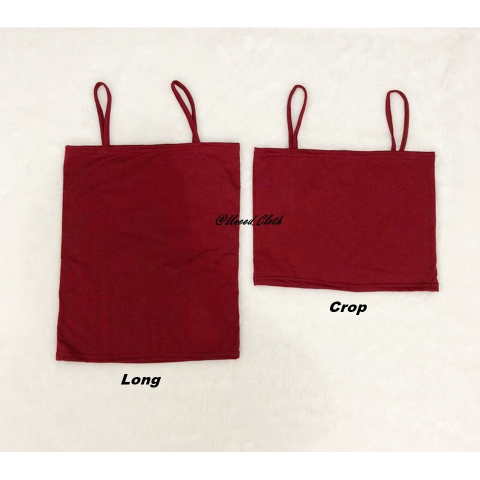 Uneed Cloth / SQUARE CAMISOLE / CROP TANKTOP / TANK TOP WANITA POLOS / TANGTOP BRA ATASAN LOLY-Maroon