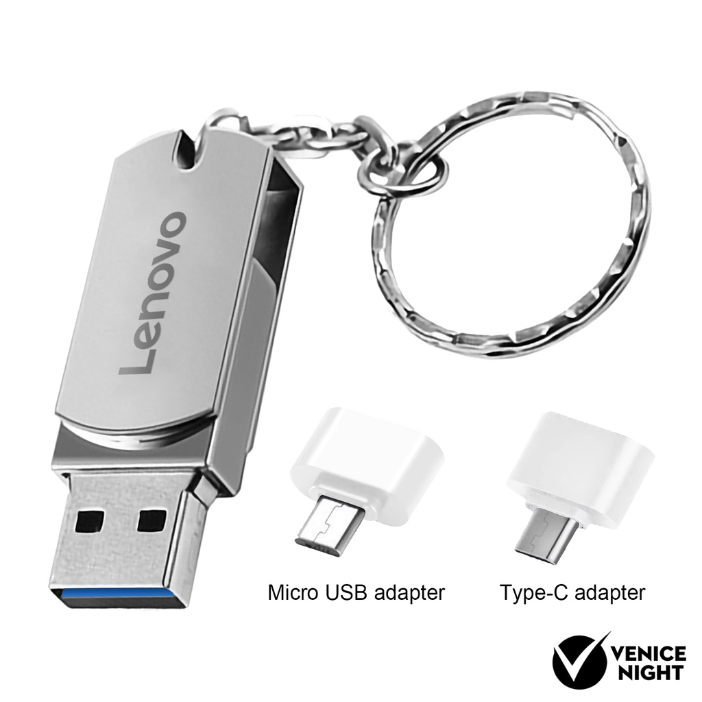 LENOVO (SF) Flashdisk Usb 3.0 High Speed 128GB 256GB 512GB 1TB 2TB Anti Air Untuk Komputer