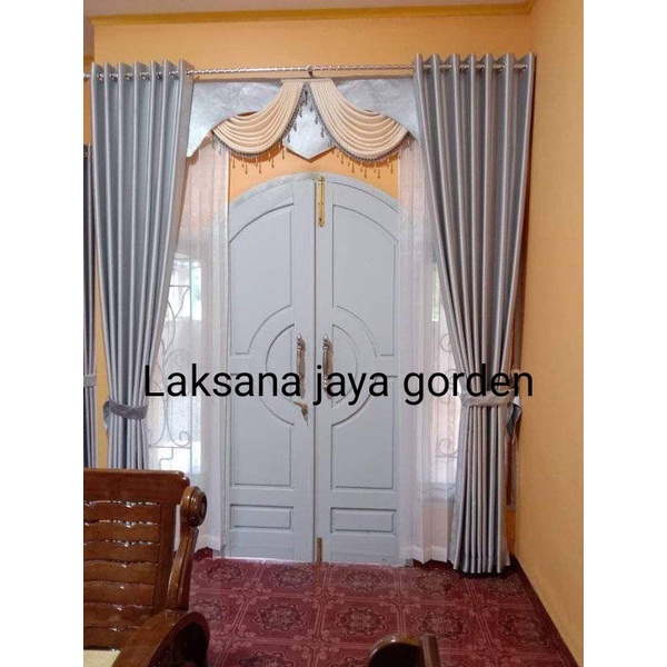 Gorden poni mewah korden pintu tarung Ruang tamu hordeng spanyol rumbay