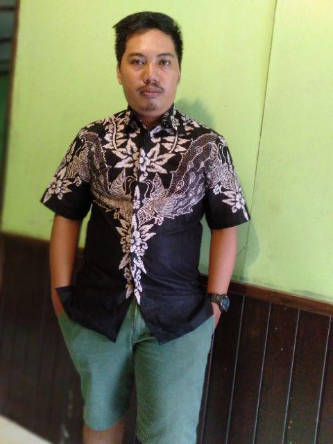 Kemeja Batik Hitam Manis Motif Durie Ikan
