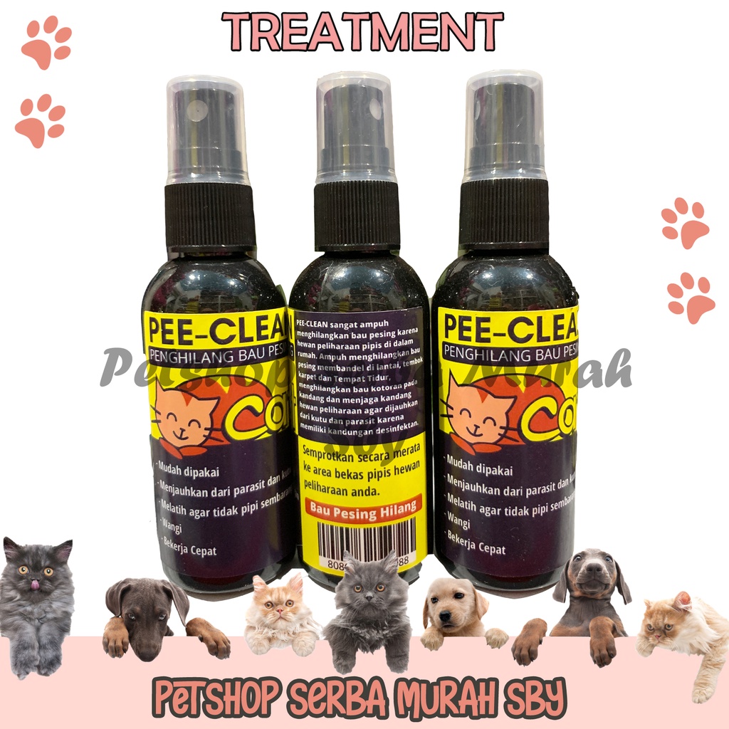 Penghilang Bau Pipis Kotoran Pesing Kucing Anjing Hamster Kelinci - Pewangi Kandang 60ml