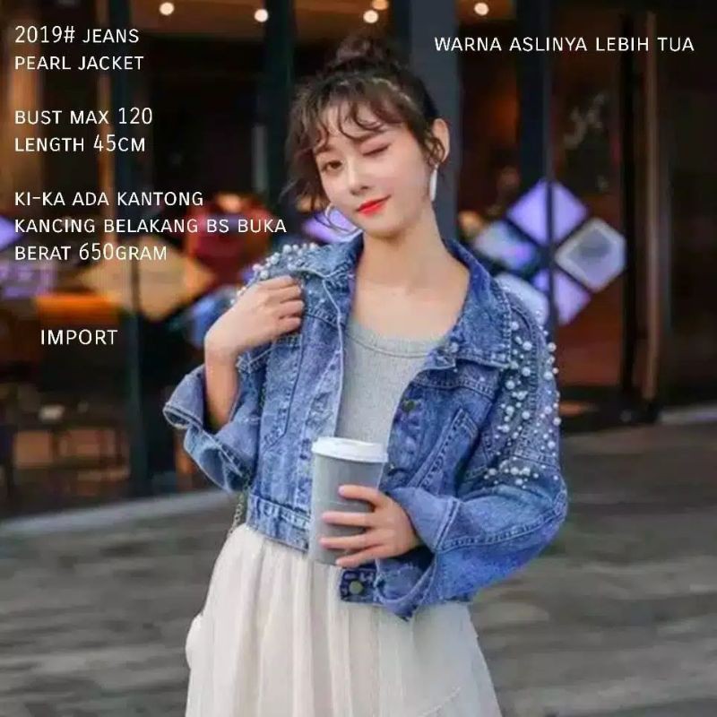 2019 Jaket Jeans Import cewek Jaket Keren import wanita Atasan  Casual ala cewek Korea Fashion Korea