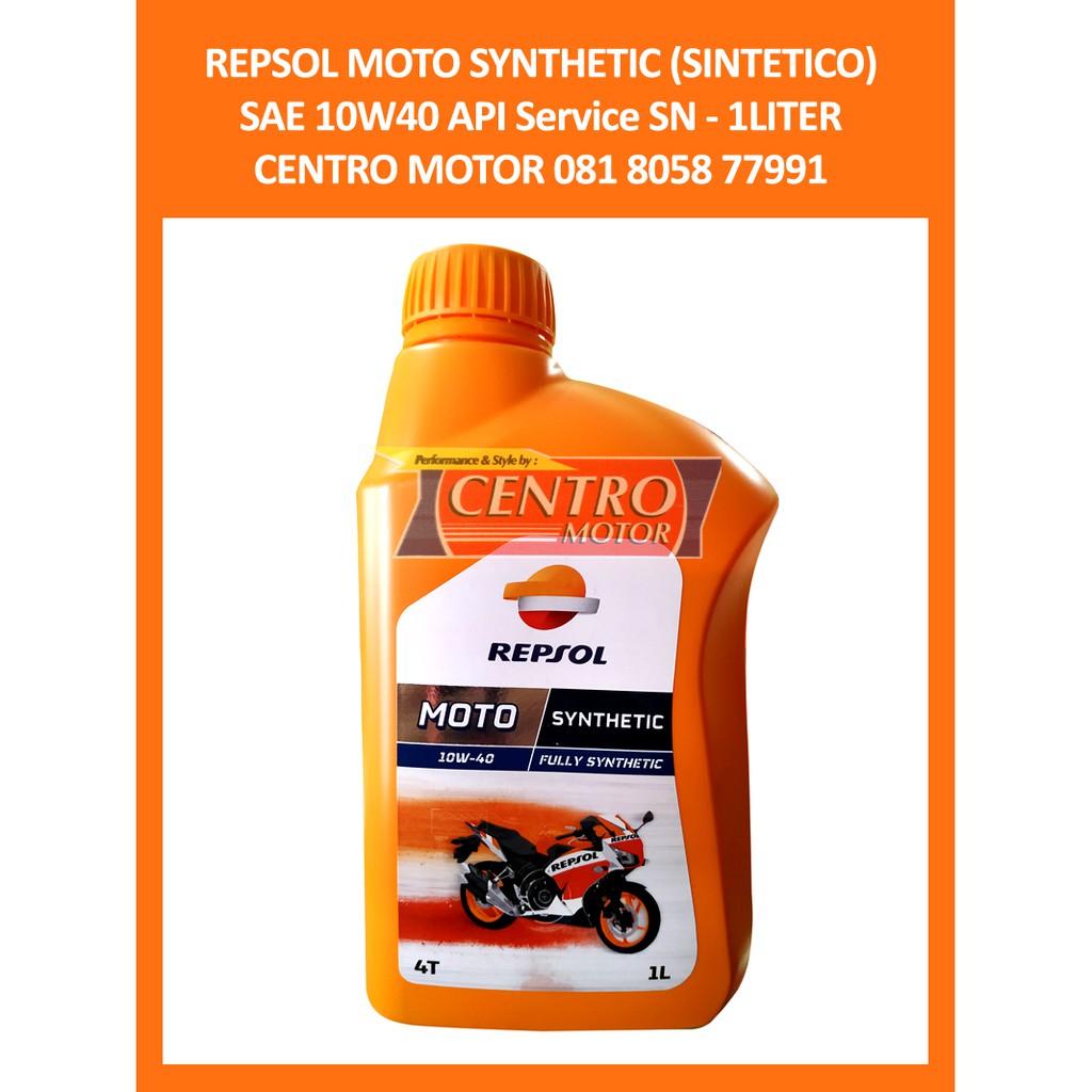 REPSOL MOTO SYNTHETIC SINTETICO 10W40 1LITER OLI MESIN VIXION,CB150R,SATRIA FU