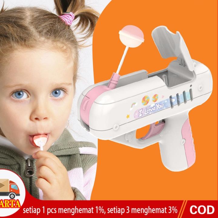 (X39)mainan pistol permen lolipop viral / tembakan lollipop permen /candy gun / lollipop gun permen 