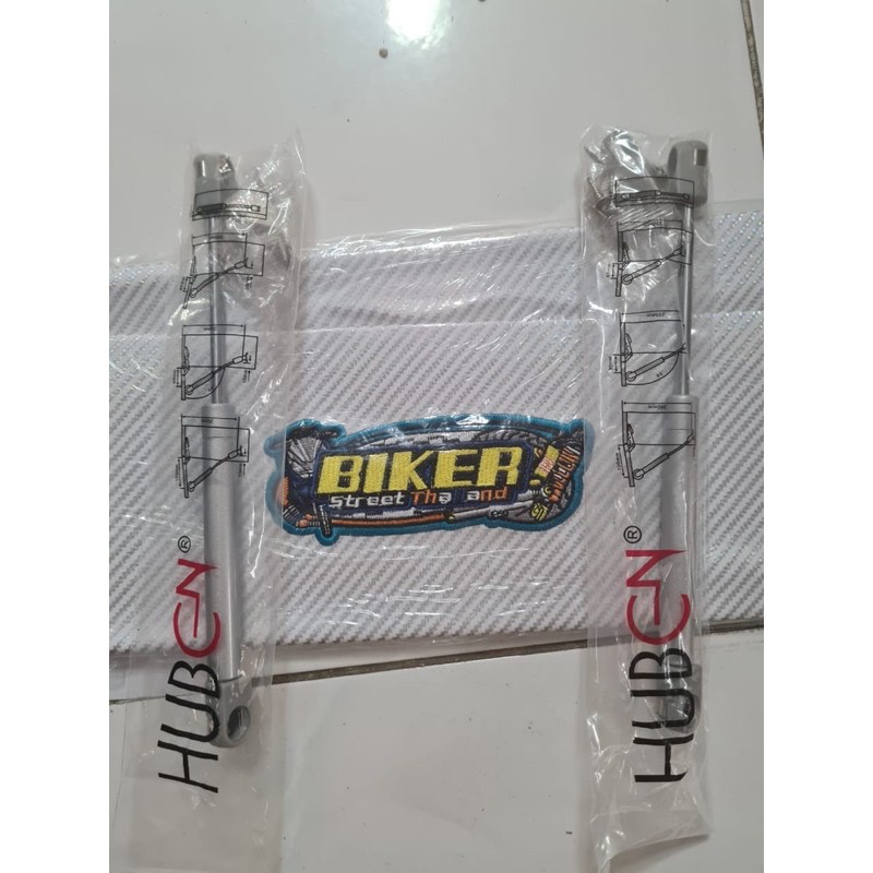 Kulit Jok Karbon Biker + (2pcs)Hidrolik Jok Motor Huben 100N Universal