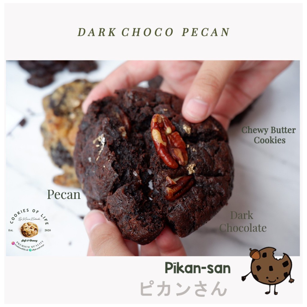 

Pikan-san (Dark Choco Pecan) Soft Cookies
