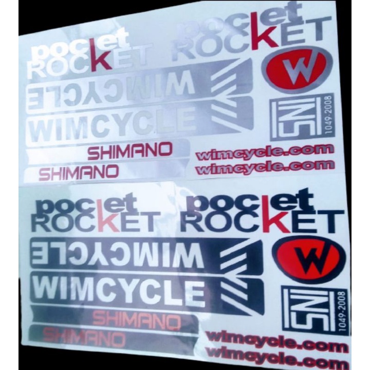 Stiker Sepeda Wimcycle Pocket Rocket