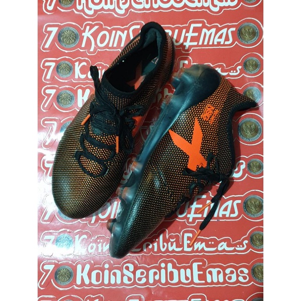 Sepatu Bola ORIGINAL ADIDAS X17.1 FG - Core Black/Solar Red/Solar OrangeSize EU 39⅓ // 24.5 cm