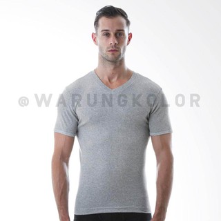  Kaos  oblong  pria MASTERMAN V neck abu  hitam oblong  warna 