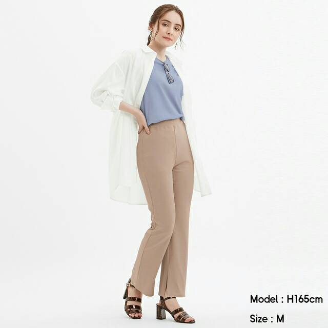 UNIQLO GU RIB SLIT STRAIGHT PANTS