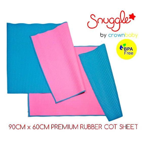 CROWN Snuggle PERLAK Karet Gambar / Motif atau Polos PREMIUM - IMPORT 90 x 60 cm Ondo 2 Sisi - BPA FREE