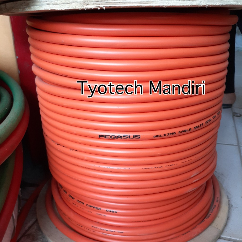 Kabel Las 16 mm / Welding Cable PEGASUS 16mm warna Orange - 1 METER