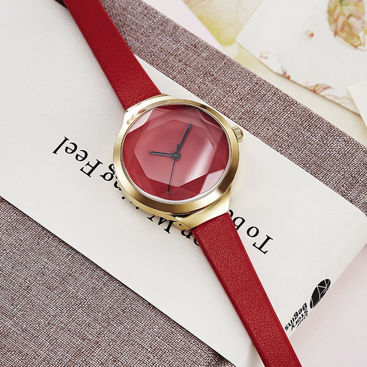 SINOBI 9722 Jam Tangan Wanita Analog Tali Kulit WK-SBY