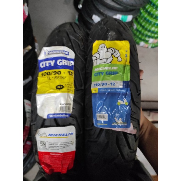 paket Michelin city grip pro  ring 12 100/90+110/90 free pentil Honda new Scoopy  Yamaha freego