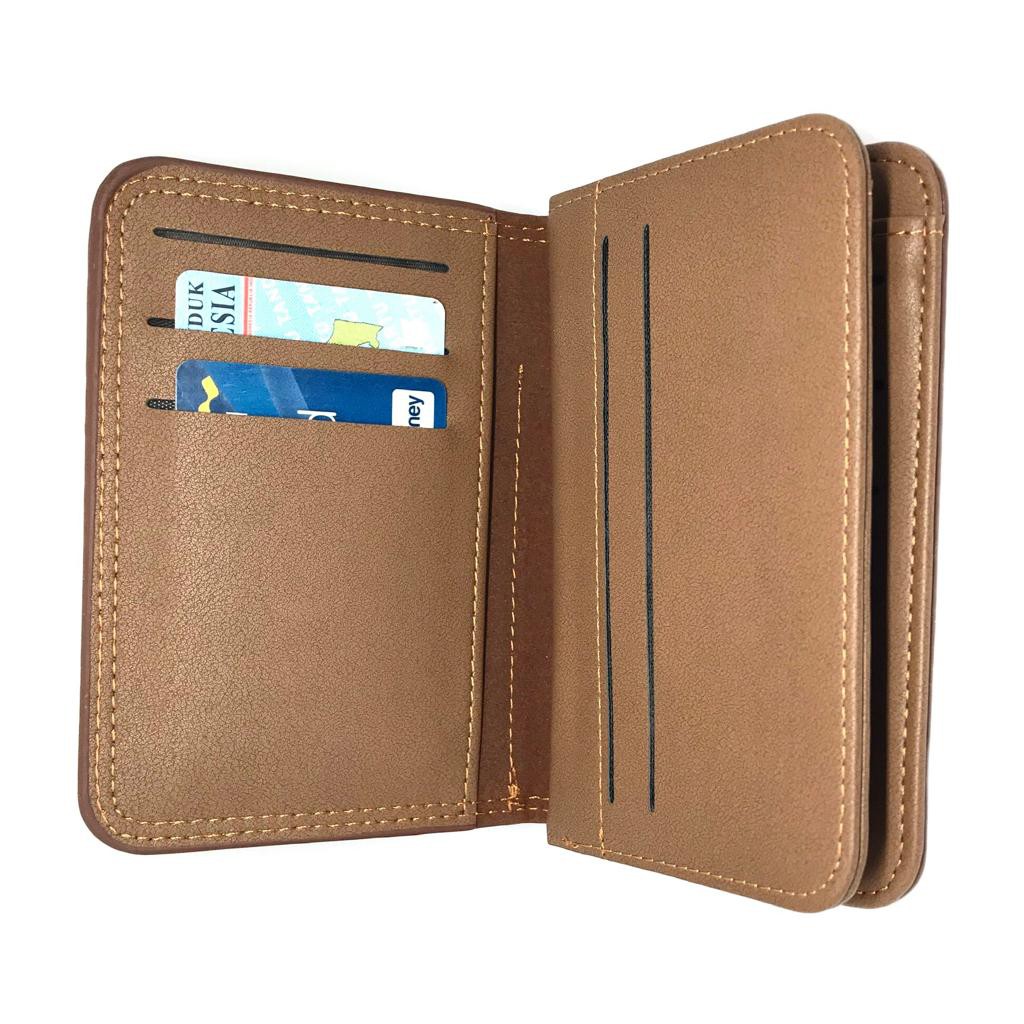 Dompet Pria Dompet Laki2 Dompet Ukuran Tanggung Bahan PU Bludru Dengan 3 Pilihan Warna-4