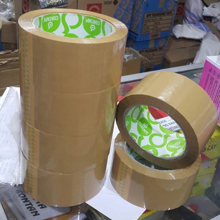 

GRH 386 LAKBAN SUPER MURAH 48MM x 100 YARD KUALITAS SETARA DAIMARU ( COKLAT) - Cokelat Tua