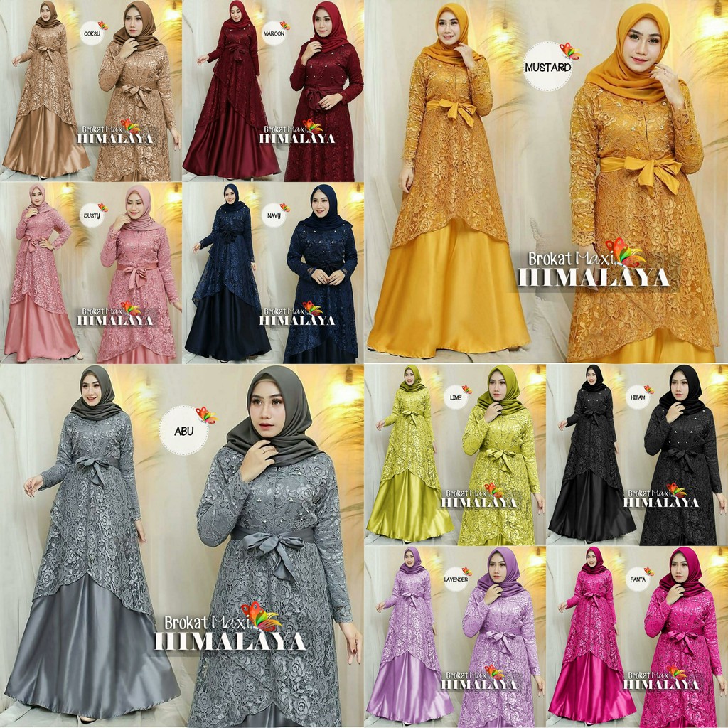 COD ✔ / MX HIMALAYA / MAXI HIMALAYA / MAXI BRUKAT / GAUN PESTA / GAMIS PESTA / GAMIS MAXI BROKAT / G