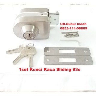  Kunci  Pintu  Kaca  Frameless Single Model  Kunci  Putar 93S 