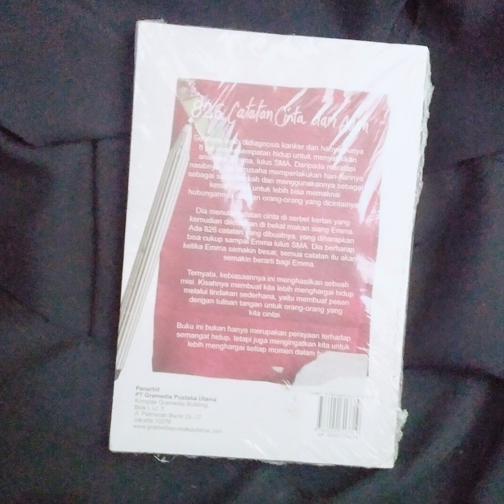 Novel 826 Catatan Cinta Dari Ayah Napkin Notes Shopee Indonesia