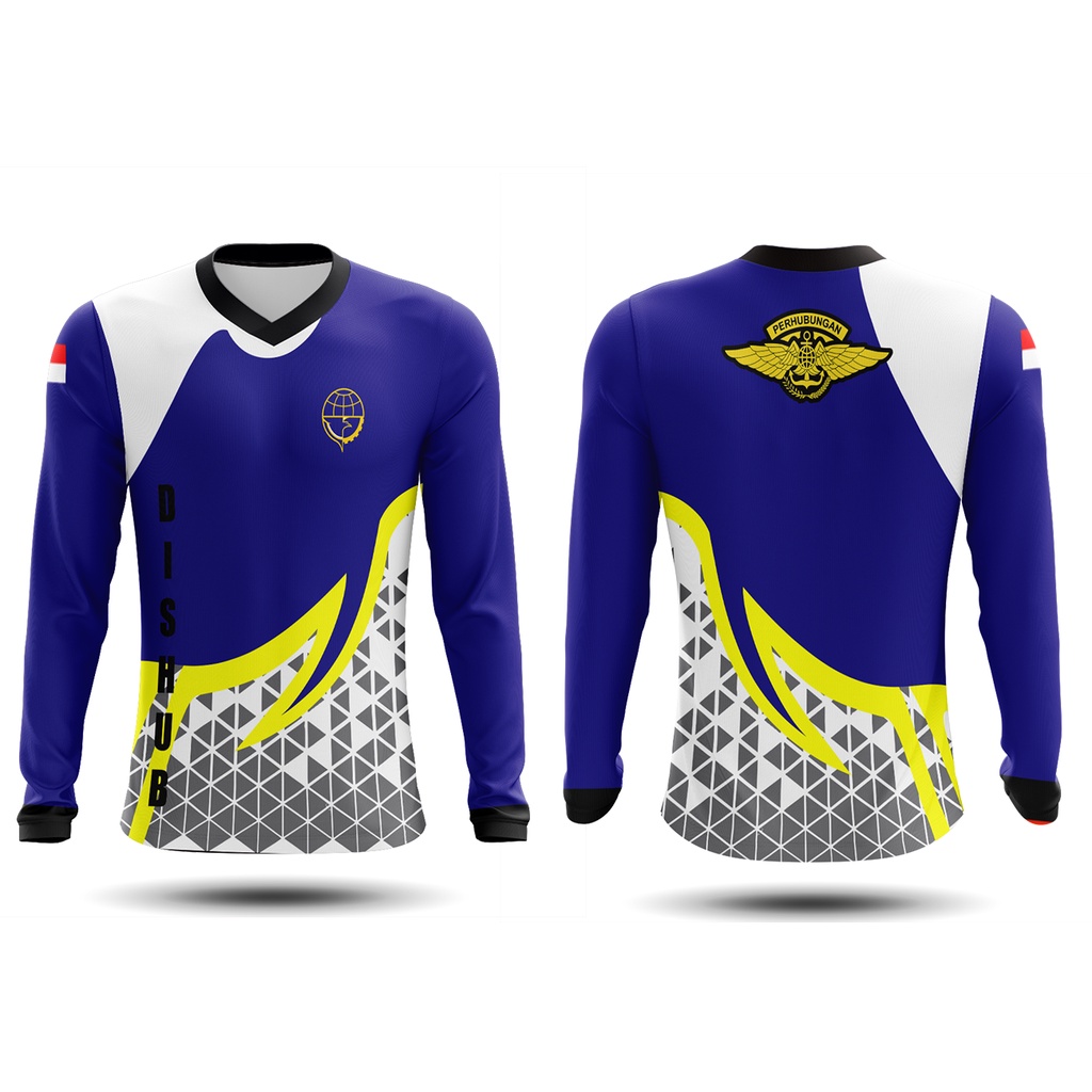 [Riashop] Kaos Dishub | Kaos Dishub Lengan Panjang | Kaos Dishub V-Neck