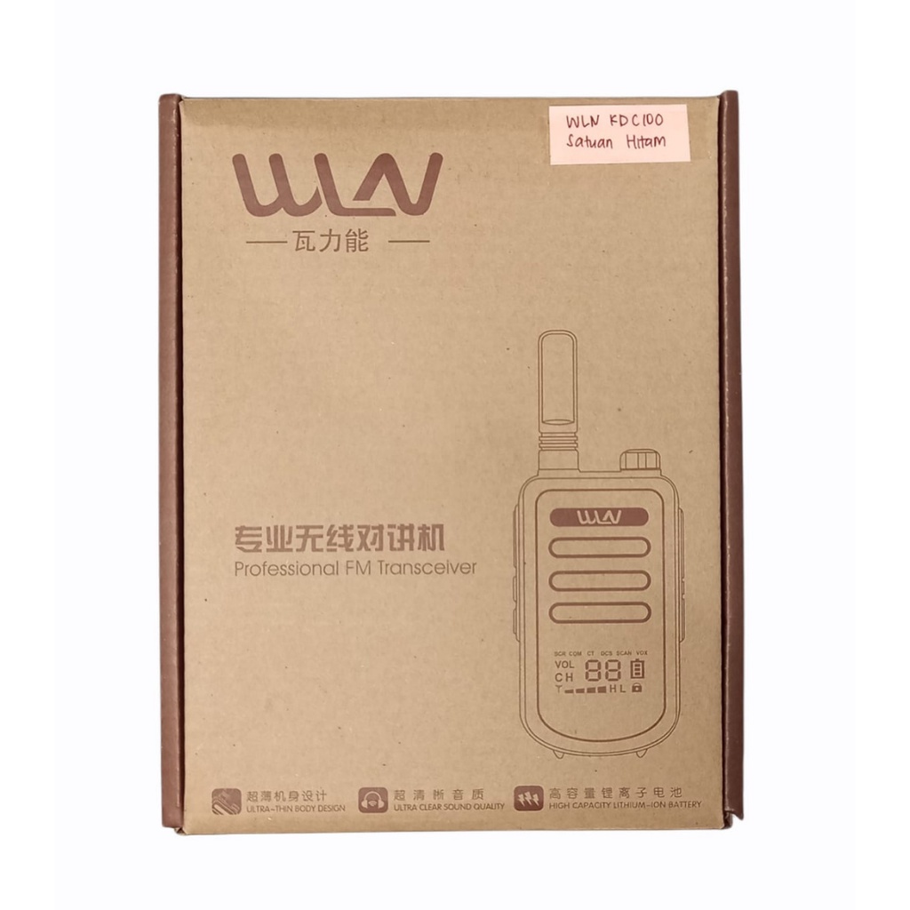 WALKIE TALKIE WLN KD-C100 C100 UHF 400-470 MHz SATUAN / SINGLE NEW ORIGINAL