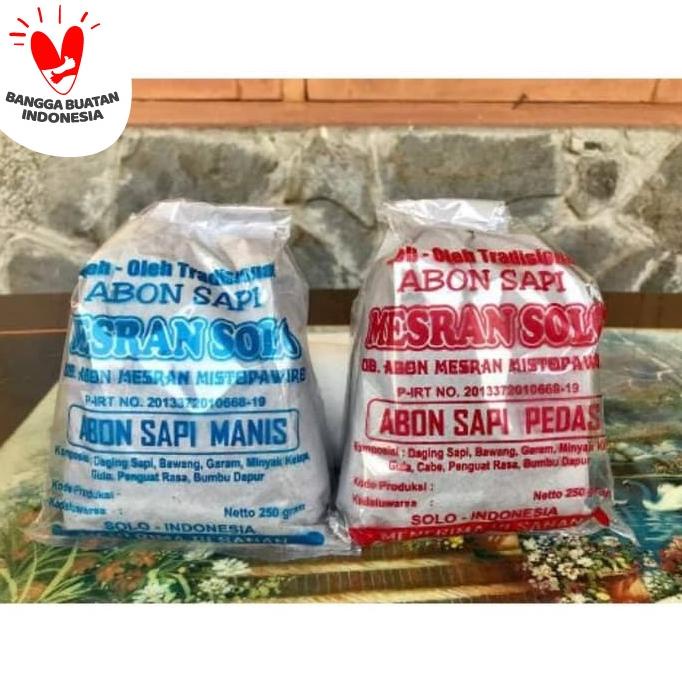 

Abon Sapi Mesran Solo Manis / Pedas 250g