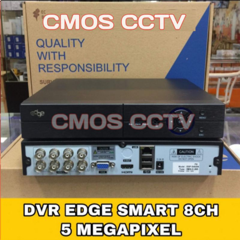 DVR EDGE 8 CHANNEL 5MP FULL HD 2560P 6 IN 1 / SMART DVR EDGE