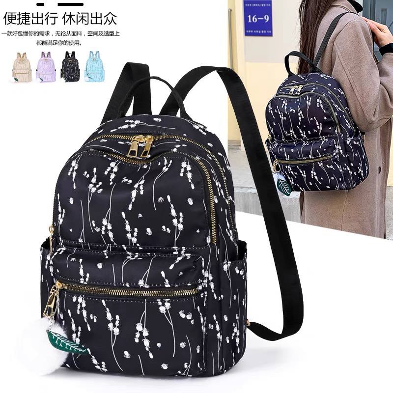 TAS RANSEL WANITA FASHION KOREA IMPORT OS72322 -  BACKPACK POLYESTER ANTI AIR SEKOLAH KULIAH KERJA TERBARU JAKARTA