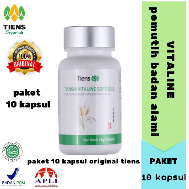 PEMUTIH BADAN ALAMI - herbal halal & Bpom paket 10 kapsul